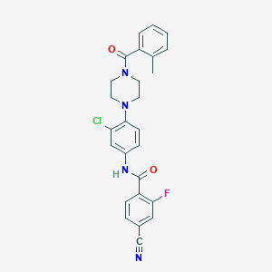 N-{3-chloro-4-[4-(2-methylbenzoyl)-1-piperazinyl]phenyl}-4-cyano-2-fluorobenzamide