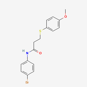 N-(4-bromophenyl)-3-((4-methoxyphenyl)thio)propanamide