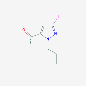 molecular formula C7H9IN2O B2832063 5-Iodo-2-propylpyrazole-3-carbaldehyde CAS No. 2226182-53-0