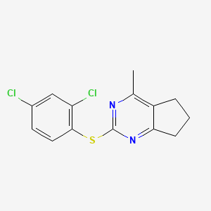 2-[(2,4-dichlorophenyl)sulfanyl]-4-methyl-6,7-dihydro-5H-cyclopenta[d]pyrimidine
