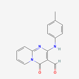 molecular formula C16H13N3O2 B2832074 4-氧代-2-(4-甲苯胺基)-4H-吡啶并[1,2-a]嘧啶-3-甲醛 CAS No. 300834-66-6