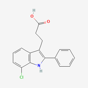 3-(7-Chloro-2-phenyl-1H-indol-3-yl)propanoic acid