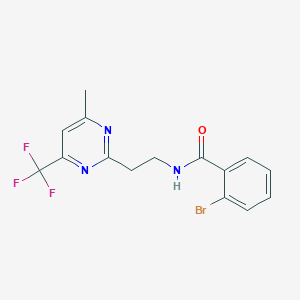 2-bromo-N-(2-(4-methyl-6-(trifluoromethyl)pyrimidin-2-yl)ethyl)benzamide