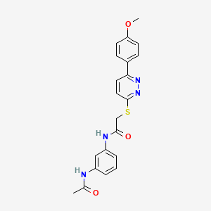 B2832084 N-(3-acetamidophenyl)-2-((6-(4-methoxyphenyl)pyridazin-3-yl)thio)acetamide CAS No. 893995-27-2