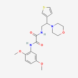 molecular formula C20H25N3O5S B2832087 N1-(2,5-dimethoxyphenyl)-N2-(2-morpholino-2-(thiophen-3-yl)ethyl)oxalamide CAS No. 946303-39-5