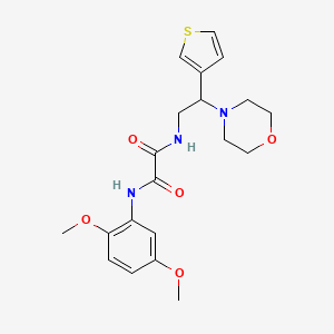 molecular formula C20H25N3O5S B2832087 N1-(2,5-二甲氧基苯基)-N2-(2-吗啉基-2-(噻吩-3-基)乙基)草酰胺 CAS No. 946303-39-5