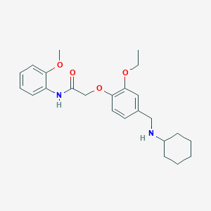 molecular formula C24H32N2O4 B283209 2-{4-[(cyclohexylamino)methyl]-2-ethoxyphenoxy}-N-(2-methoxyphenyl)acetamide 