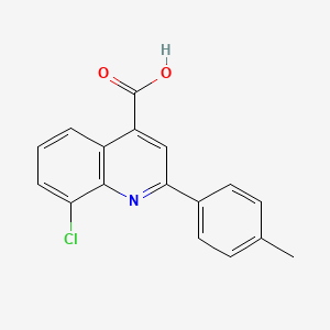 molecular formula C17H12ClNO2 B2832090 8-Chloro-2-(4-methylphenyl)quinoline-4-carboxylic acid CAS No. 401604-07-7