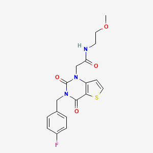 2-(3-(4-fluorobenzyl)-2,4-dioxo-3,4-dihydrothieno[3,2-d]pyrimidin-1(2H)-yl)-N-(2-methoxyethyl)acetamide