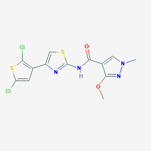 N-(4-(2,5-dichlorothiophen-3-yl)thiazol-2-yl)-3-methoxy-1-methyl-1H-pyrazole-4-carboxamide