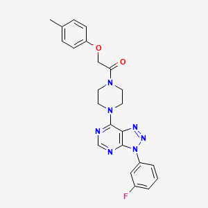molecular formula C23H22FN7O2 B2832097 1-(4-(3-(3-fluorophenyl)-3H-[1,2,3]triazolo[4,5-d]pyrimidin-7-yl)piperazin-1-yl)-2-(p-tolyloxy)ethanone CAS No. 920227-74-3