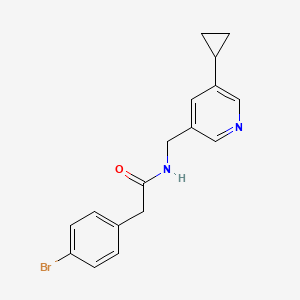 2-(4-bromophenyl)-N-((5-cyclopropylpyridin-3-yl)methyl)acetamide