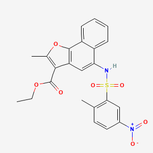 Ethyl 2-methyl-5-(2-methyl-5-nitrophenylsulfonamido)naphtho[1,2-b]furan-3-carboxylate