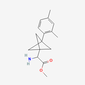 molecular formula C16H21NO2 B2832117 Methyl 2-amino-2-[3-(2,4-dimethylphenyl)-1-bicyclo[1.1.1]pentanyl]acetate CAS No. 2287266-66-2