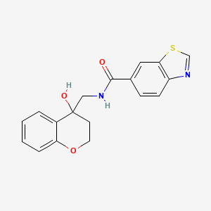 N-((4-hydroxychroman-4-yl)methyl)benzo[d]thiazole-6-carboxamide