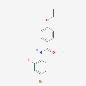 molecular formula C15H13BrINO2 B283213 N-(4-bromo-2-iodophenyl)-4-ethoxybenzamide 