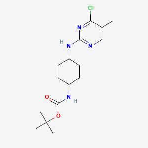 molecular formula C16H25ClN4O2 B2832132 tert-Butyl (4-((4-chloro-5-methylpyrimidin-2-yl)amino)cyclohexyl)carbamate CAS No. 1289385-37-0