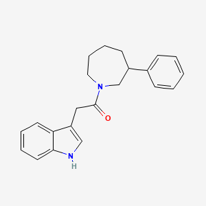 molecular formula C22H24N2O B2832133 2-(1H-indol-3-yl)-1-(3-phenylazepan-1-yl)ethanone CAS No. 1706130-82-6