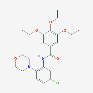 molecular formula C23H29ClN2O5 B283214 N-(5-chloro-2-morpholin-4-ylphenyl)-3,4,5-triethoxybenzamide 