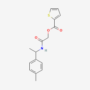 2-Oxo-2-((1-(p-tolyl)ethyl)amino)ethyl thiophene-2-carboxylate