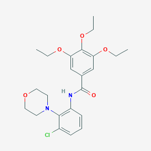 molecular formula C23H29ClN2O5 B283215 N-(3-chloro-2-morpholin-4-ylphenyl)-3,4,5-triethoxybenzamide 