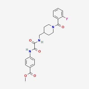Methyl 4-(2-(((1-(2-fluorobenzoyl)piperidin-4-yl)methyl)amino)-2-oxoacetamido)benzoate