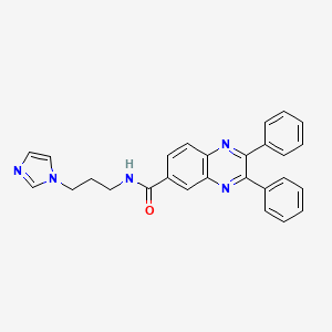 N-[3-(1H-imidazol-1-yl)propyl]-2,3-diphenylquinoxaline-6-carboxamide