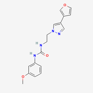 molecular formula C17H18N4O3 B2832167 1-(2-(4-(furan-3-yl)-1H-pyrazol-1-yl)ethyl)-3-(3-methoxyphenyl)urea CAS No. 2034377-45-0