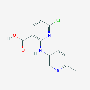 6-Chloro-2-[(6-methylpyridin-3-yl)amino]pyridine-3-carboxylic acid