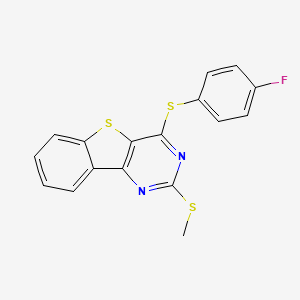 4-Fluorophenyl 2-(methylsulfanyl)[1]benzothieno[3,2-d]pyrimidin-4-yl sulfide