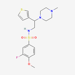 3-fluoro-4-methoxy-N-(2-(4-methylpiperazin-1-yl)-2-(thiophen-3-yl)ethyl)benzenesulfonamide