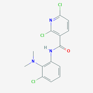 molecular formula C14H12Cl3N3O B2832193 2,6-dichloro-N-[3-chloro-2-(dimethylamino)phenyl]pyridine-3-carboxamide CAS No. 1424397-48-7