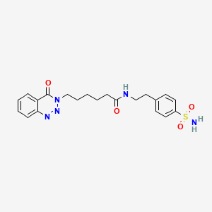 molecular formula C21H25N5O4S B2832203 6-(4-氧代苯并[d][1,2,3]三唑-3(4H)-基)-N-(4-磺酰基苯乙基)己酰胺 CAS No. 440330-89-2