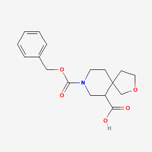 8-Phenylmethoxycarbonyl-2-oxa-8-azaspiro[4.5]decane-6-carboxylic acid