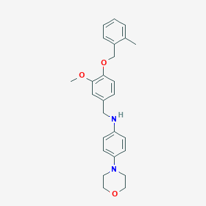 molecular formula C26H30N2O3 B283222 N-{3-methoxy-4-[(2-methylbenzyl)oxy]benzyl}-4-(morpholin-4-yl)aniline 
