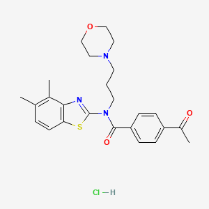 4-acetyl-N-(4,5-dimethylbenzo[d]thiazol-2-yl)-N-(3-morpholinopropyl)benzamide hydrochloride