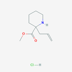 molecular formula C10H18ClNO2 B2832233 Methyl 2-prop-2-enylpiperidine-2-carboxylate;hydrochloride CAS No. 1824016-86-5