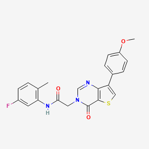 N-(5-fluoro-2-methylphenyl)-2-[7-(4-methoxyphenyl)-4-oxothieno[3,2-d]pyrimidin-3(4H)-yl]acetamide