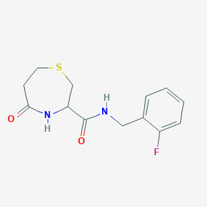 N-(2-fluorobenzyl)-5-oxo-1,4-thiazepane-3-carboxamide
