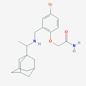 2-[2-({[1-(1-Adamantyl)ethyl]amino}methyl)-4-bromophenoxy]acetamide