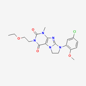 6-(5-Chloro-2-methoxyphenyl)-2-(2-ethoxyethyl)-4-methyl-7,8-dihydropurino[7,8-a]imidazole-1,3-dione