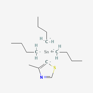 molecular formula C16H31NSSn B2832241 4-Methyl-5-(tributylstannyl)-1,3-thiazole CAS No. 1428761-41-4