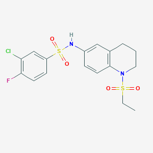 3-chloro-N-(1-(ethylsulfonyl)-1,2,3,4-tetrahydroquinolin-6-yl)-4-fluorobenzenesulfonamide