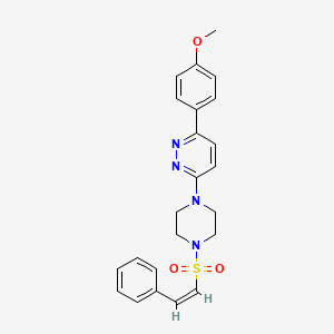 molecular formula C23H24N4O3S B2832247 (Z)-3-(4-methoxyphenyl)-6-(4-(styrylsulfonyl)piperazin-1-yl)pyridazine CAS No. 1049313-83-8