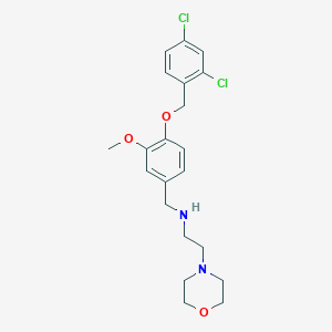 molecular formula C21H26Cl2N2O3 B283225 N-{4-[(2,4-dichlorobenzyl)oxy]-3-methoxybenzyl}-2-(morpholin-4-yl)ethanamine 
