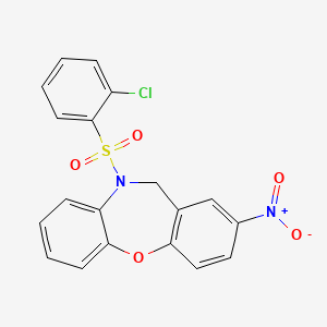 10-[(2-Chlorophenyl)sulfonyl]-2-nitro-10,11-dihydrodibenzo[b,f][1,4]oxazepine