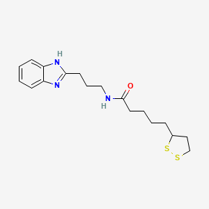 N-[3-(1H-1,3-benzodiazol-2-yl)propyl]-5-(1,2-dithiolan-3-yl)pentanamide