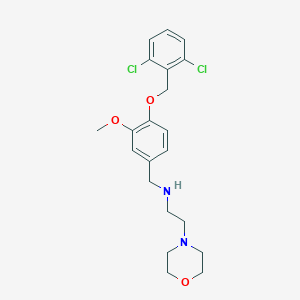 molecular formula C21H26Cl2N2O3 B283226 N-{4-[(2,6-dichlorobenzyl)oxy]-3-methoxybenzyl}-N-[2-(4-morpholinyl)ethyl]amine 