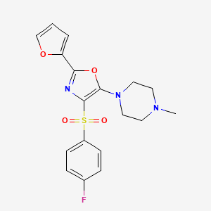4-((4-Fluorophenyl)sulfonyl)-2-(furan-2-yl)-5-(4-methylpiperazin-1-yl)oxazole