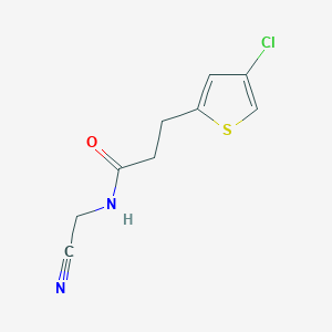molecular formula C9H9ClN2OS B2832274 3-(4-chlorothiophen-2-yl)-N-(cyanomethyl)propanamide CAS No. 1333816-34-4